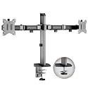 Artikel Double Monitor Desk Mount | VESA Mount with C Clamp &amp; Grommet Mounting Base | Computer Monitor Stand for Screen up to 32 inch | Table Mounted | Space Grey