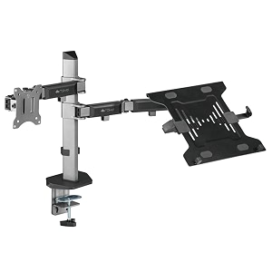 artikel laptopmonitor desk mount  vesa mount with c clamp amp grommet mounting base  suitable for up to monitor of 32 inches screen size  table mounted space grey