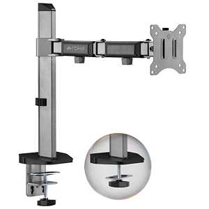 artikel single monitor desk mount  vesa mount with c clamp amp grommet mounting base  computer monitor stand for screen up to 32 inch  table mounted  space grey