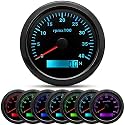 ARTILAURA Tachometer Boat 4000 RPM Gauge 85mm 3-3/8" 7 Color Waterproof for Marine Car AUTO Truck 9-32V (Black)