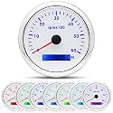 ARTILAURA Tachometer Boat Tacometro 85mm 3-3/8" 6000 RPM Gauge 7 Color Waterproof for Marine Car AUTO Truck 9-32V (White)
