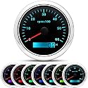 ARTILAURA Tachometer Boat Tacometro 85mm 3-3/8" 6000 RPM Gauge 7 Color Waterproof for Marine Car AUTO Truck 9-32V (Black)