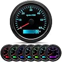 ARTILAURA Tachometer Boat Tacometro 85mm 3-3/8" 6000 RPM Gauge 7 Color Waterproof for Marine Car AUTO Truck 9-32V (All Black)