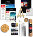 ARTIOS Painting Kit - 58 Pcs Set with PaintBrushes, Painting Papers & Board and Palette