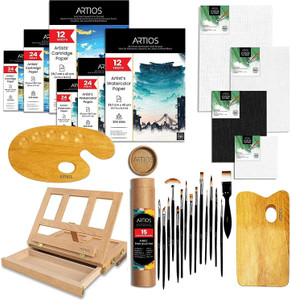 artios painting kit for artists - 142pcs painting set for adults and kids