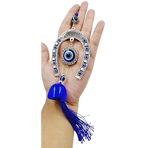 car mirror hanging accessories evil eye hanging for car mirror horseshoe nazar battu protection good luck charm and prosperity