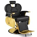 Artist hand Barber Chair, Heavy Duty Reclining Salon Chair, Black Gold
