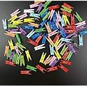 ARTISTERY Products Mini Color Wooden Clips for Decorations, Photos and Polaroids, Pack of 20 Pieces 1.5 Inch Multicolored, Wooden Paper Clips for Photo Hanging, DIY Home and Decoration Crafts