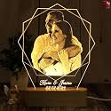 Artistic Gifts Acrylic Handcrafted Personalized 3D Illusion Photo Lamp for Couples| Customized Photo Frame Night Lamp Wedding Anniversary Gift for Valentine, Couple, Wife, Husband, Parents, Friends.