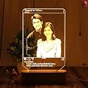 Artistic Gifts Acrylic Handcrafted Personalized 3D Illusion Photo Lamp for Couples| Customized Photo Frame Night Lamp Wedding Anniversary Gift for Valentine, Couple, Wife, Husband, Parents, Friends.