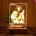 Artistic Gifts Acrylic Handcrafted Personalized 3D Illusion Photo Lamp for Couples| Customized Photo Frame Night Lamp Wedding Anniversary Gift for Valentine, Couple, Wife, Husband, Parents, Friends.