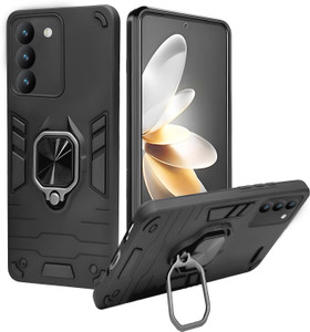artistque back cover for vivo t3 5g black ring case polycarbonate thermoplastic polyurethane pack of 1