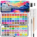 ARTISTRO 100 Watercolor Paint Set with Palette & Brushes for Adults & Kids