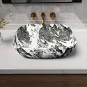 Artiva Premium Counter Top Wash Basin For Bathroom | Medium Size Counter Top Glossy Finish Wash Basin For Living Room | Rectangle Shape (Himalaya Black 13x18 Inch)