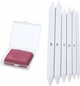 ArtKraft Kneadable Eraser and White Paper Blending Stumps or Tortillon for Blending Shading Smudging Graphite and Charcoal Pencils
