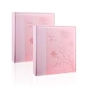 Artmag Photo Album 5x7 2 Packs Clear Pages Pockets Leather Cover Slip Slide in Photo Album Book Each Holds 50 Vertical 5x7 Photos Picture Book for Wedding Family (Pink)