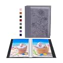 Artmag Photo Album 5x7 Clear Pages Pockets Leather Cover Slip Slide in Photo Album Book Holds 50 Vertical 5x7 Photos Picture Book for Wedding Family (Grey)