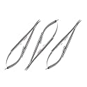 ARTMAN INSTRUMENTS 3 pcs Castroviejo Needle Holder 5.5 inches Curved with Lock | Dental Medical Ortho Surgical Needle Holder Locking | Micro Precise Needle Suture Holder