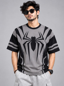 ARTME Men Graphic Print Round Neck Polyester