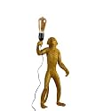The Artment your artistic apartment White Modern Art Standing Monkey Lighting Gold Lamp Resin Showpiece: Home Décor for Living Room, Bedroom, Study Table - Ideal Gift, Night Lamp, Table Lamp