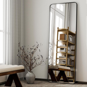 artment vista arched floor black frame 150 x 40 cm decorative mirror