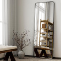 ARTMENT Vista Arched Floor Black Frame (150 X 40 CM) Decorative Mirror