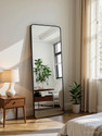 ARTMENT Vista Arched Floor Black Frame (160 X 50 CM) Decorative Mirror