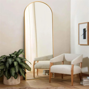 artment vista arched floor golden frame160 x 50 cm decorative mirror designer