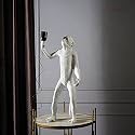 The Artment your artistic apartment White Modern Art Standing Monkey Lighting Gold Lamp Resin Showpiece: Home Décor for Living Room, Bedroom, Study Table - Ideal Gift, Night Lamp, Table Lamp