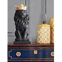 The Artment your artistic apartment Regal Lion ShowPiece - Black Resin Art Materials Showpiece for Home Decor, House Warming Bedroom Living Room Office Restaurant Decoration Gifts Accessories