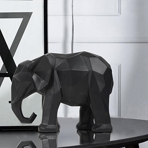the artment modern art geometric black resin elephant showpiece for home dcor black elephant showpiece