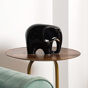the artment your artistic apartment glossy black ceramic elephant showpiece elegant dcor for living room bedroom office table top or desk accent regular size