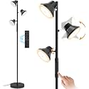 The Artment your artistic apartment Metal Beacons Adjustable Led Tree Shape Floor Lamp, 3 Unique Light Design With Remote Control For Living Room, Home Decor,Black