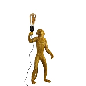 the artment your artistic apartment white modern art standing monkey lighting gold lamp resin showpiece home dcor for living room bedroom study table - ideal gift night lamp table lamp
