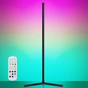 the artment your artistic apartment modern art decorative black zenith corner floor lamp with remote for living room bedroom dining room kitchen entryway bathroom adjustable height