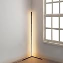 The Artment your artistic apartment Modern Art Decorative Black Zenith Corner Floor Lamp with Remote for Living Room, Bedroom, Dining Room, Kitchen, Entryway, Bathroom (Adjustable Height)