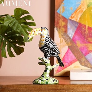 the artment your artistic apartment cockatoo symphony geometric resin sculpture modern black amp white bird figurine 86 inch decorative showpiece for home amp office