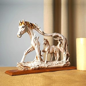 the artment your artistic apartment wooden feng shui galloping horse animal resin decorative showpiece home dcor for living room bedroom study table - ideal gift office desk accent