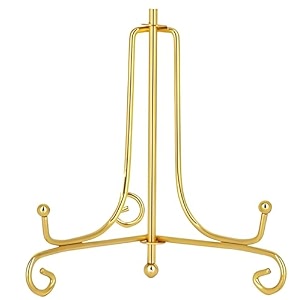artnery metal display stand iron easel plate display photo holder stand displays picture frames cookbooks decorative plates tablets and art gold 10 inch
