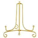 Artnery Metal Display Stand, Iron Easel Plate Display Photo Holder Stand, Displays Picture Frames, Cookbooks, Decorative Plates, Tablets and Art (Gold 10 inch)
