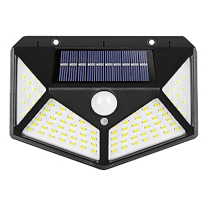 arto bright outdoor security lights with motion sensor solar powered wireless waterproof night spotlight for outdoorgarden wall solar lights for home 100 led pack of 1