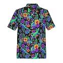 Artsadd 80s Outfit for Men 90s Shirt Hawaiian Button Down Retro Party Disco