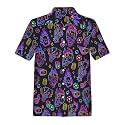 Artsadd 80s Outfit for Men 90s Shirt Hawaiian Button Down Retro Party Disco