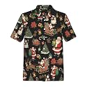 Artsadd 80s Outfit for Men 90s Shirt Hawaiian Button Down Retro Party Disco