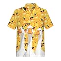 Artsadd 80s Outfit for Men 90s Shirt Hawaiian Button Down Retro Party Disco
