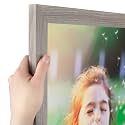 ArtToFrames 4x35 Inch Brown Picture Frame, This 1.2500 Inch Custom Poster Frame is Gray Oak - Comes with Acrylic and Corrugated Backing (2WOM76808-973-4x35)