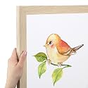 ArtToFrames 6x7 Inch Brown Picture Frame, This 1.2500 Inch Custom Poster Frame is Natural Oak - Comes with Glass and Corrugated Backing (2WOM76808-972-6x7)