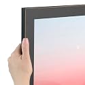 ArtToFrames 7x19 Inch Black Picture Frame, This 1.2500 Inch Custom Poster Frame is Raw Edge Black - Comes with Glass and Corrugated Backing (2WOM0066-76808-890R-7x19)