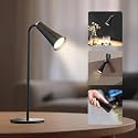 4-in-1 Magnetic LED Desk Lamp, Cordless Table Lamp, Touch Control, USB Rechargeable, 360° Adjustable, Stepless Dimming, Portable for Reading, Office, Bedside, Clip-On Wall Mount, Flashlight