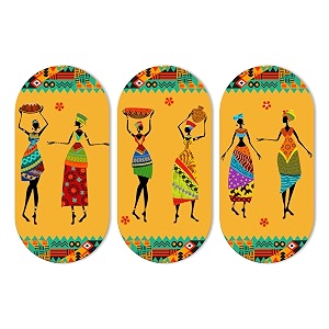 artvibes african warli art decorative mdf wooden wall art for home  living room  office  wall art painting for hall  graphic artwork  aesthetic wooden decor  ideal gifts wh_9018n set of 3